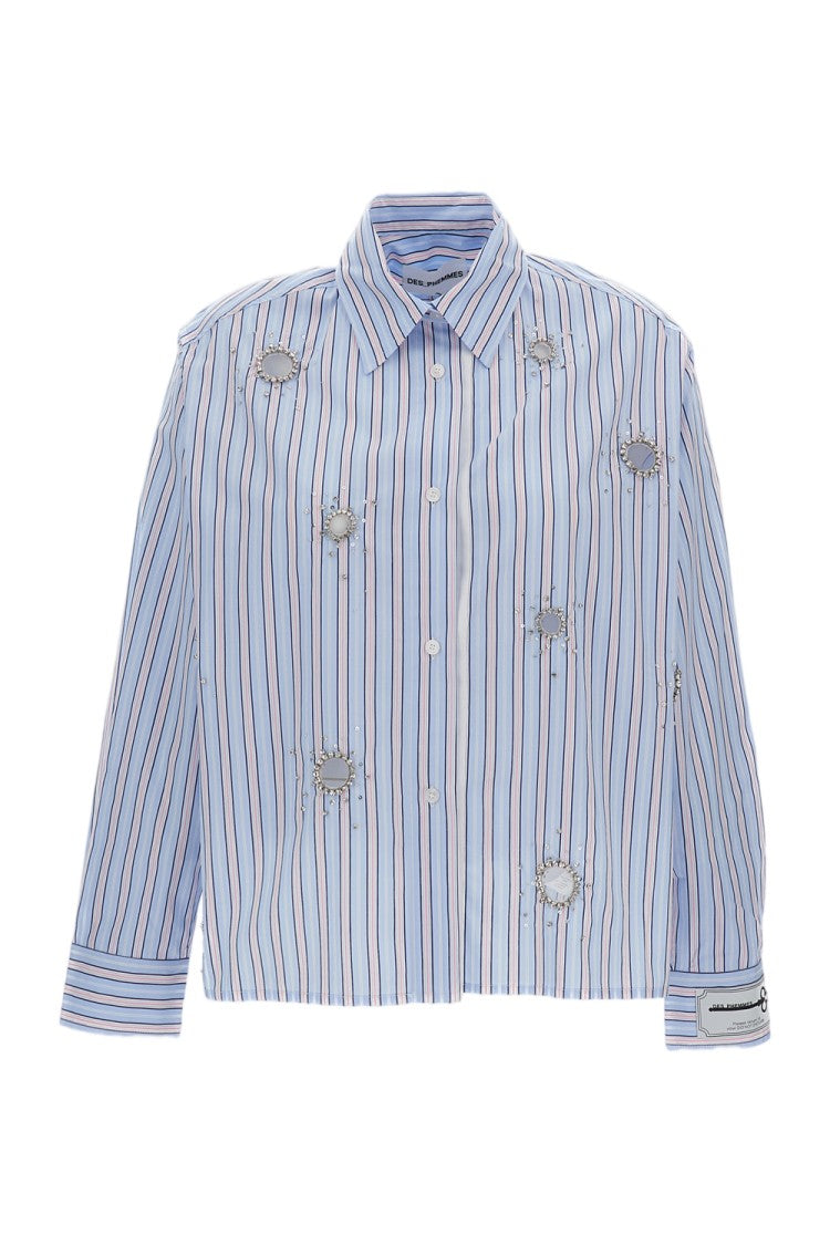 Des Phemmes Striped Beaded Shirt