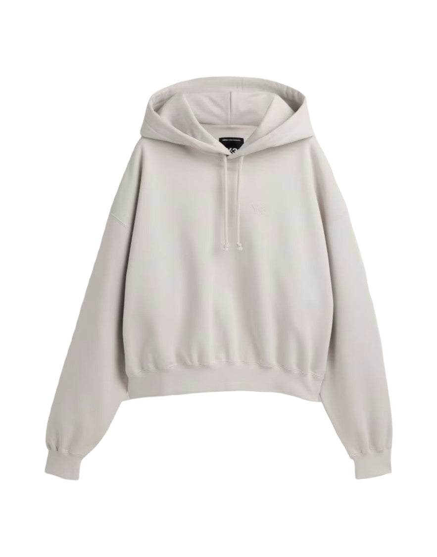 Y-3 Cropped Hoodie With Drawstring Hood And Ribbed Details