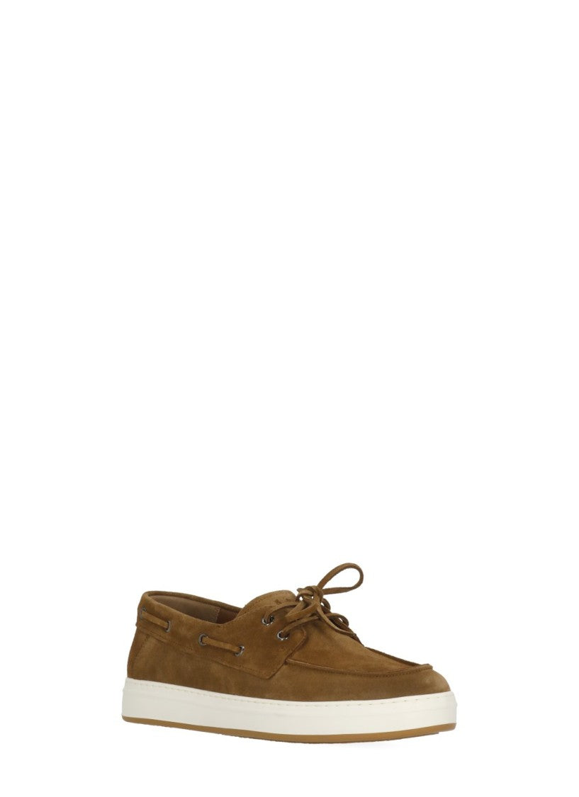Hogan Brown H668 Suede Leather Loafers