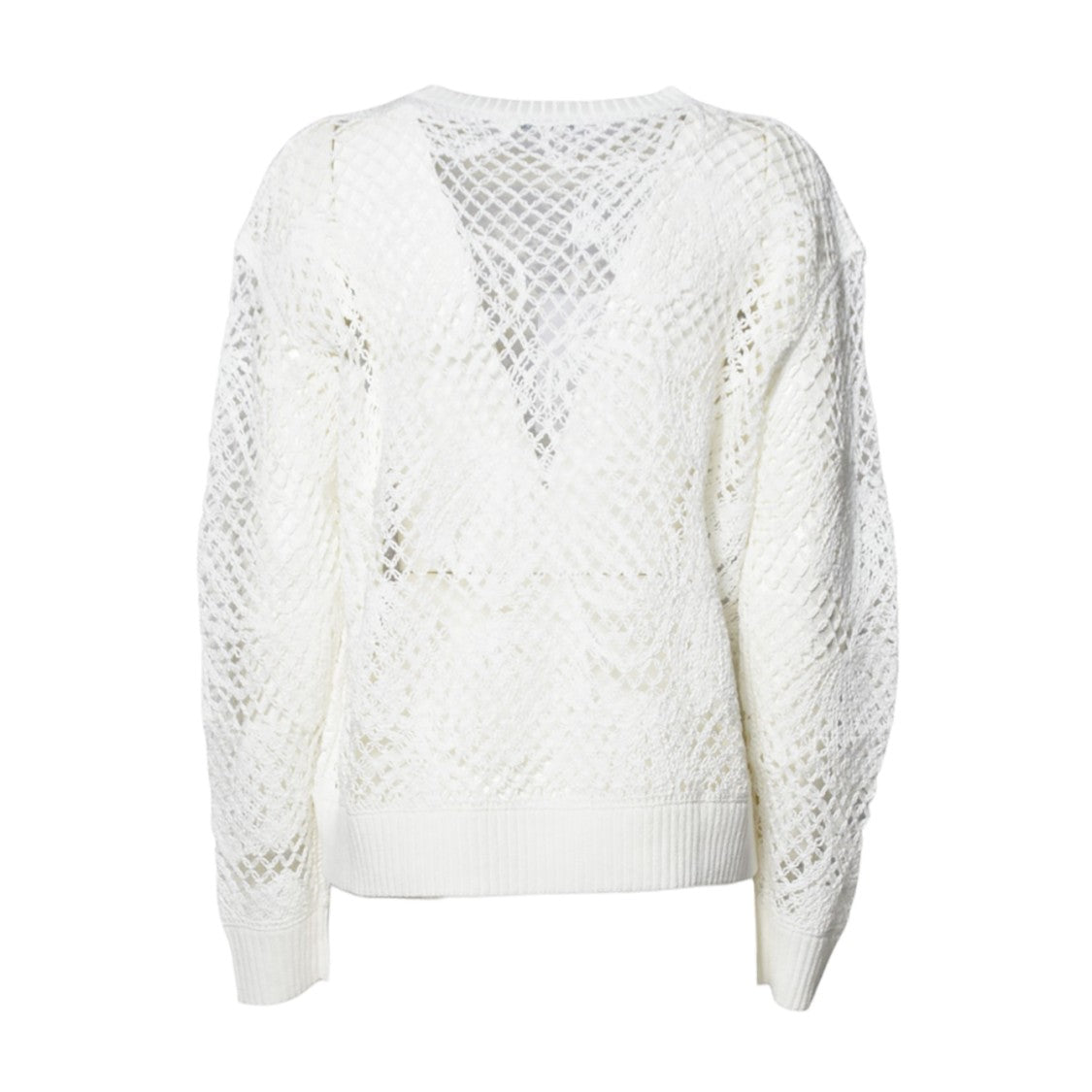 Max Mara Farea Embroidered Cotton Sweater White