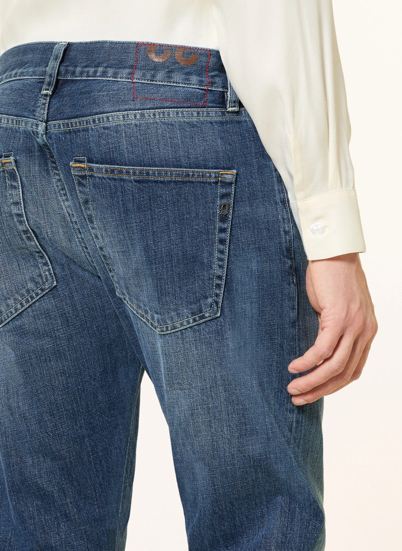 Dondup Straight-Leg Jeans With Medium Wash And Rolled Cuffs