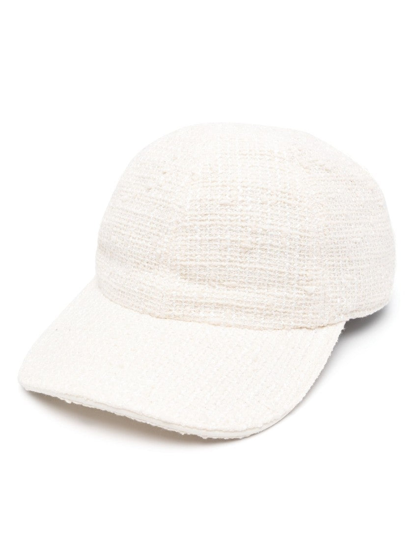 Eleventy Textured Beige Baseball Hat