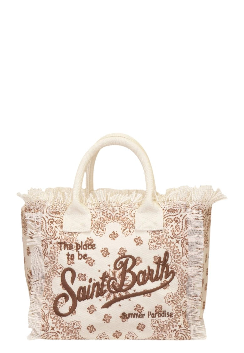 Mc2 Saint Barth Rectangular Tote Bag With Intricate Paisley Design