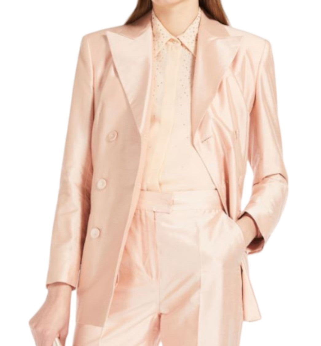 Max Mara Light Peach Blouse With Pointed Collar