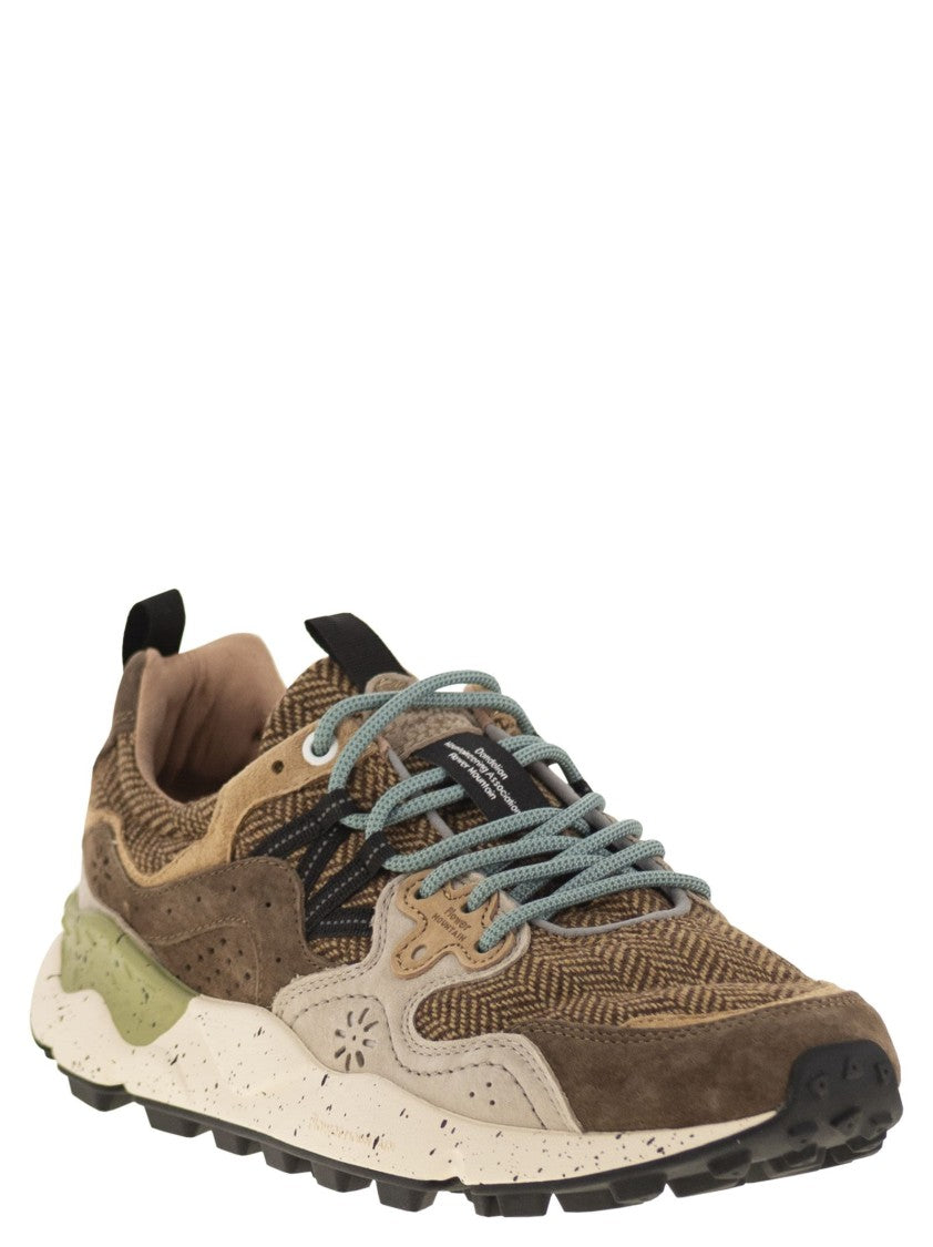 Flower Mountain Yamano 3 - Suede And Fabric Sneakers