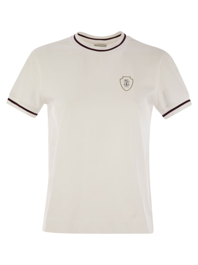Brunello Cucinelli Cotton Jersey T-Shirt With Logo