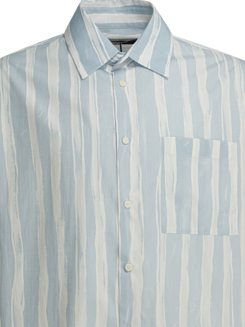 Jacquemus Vertical Stripe Casual Shirt With Classic Collar