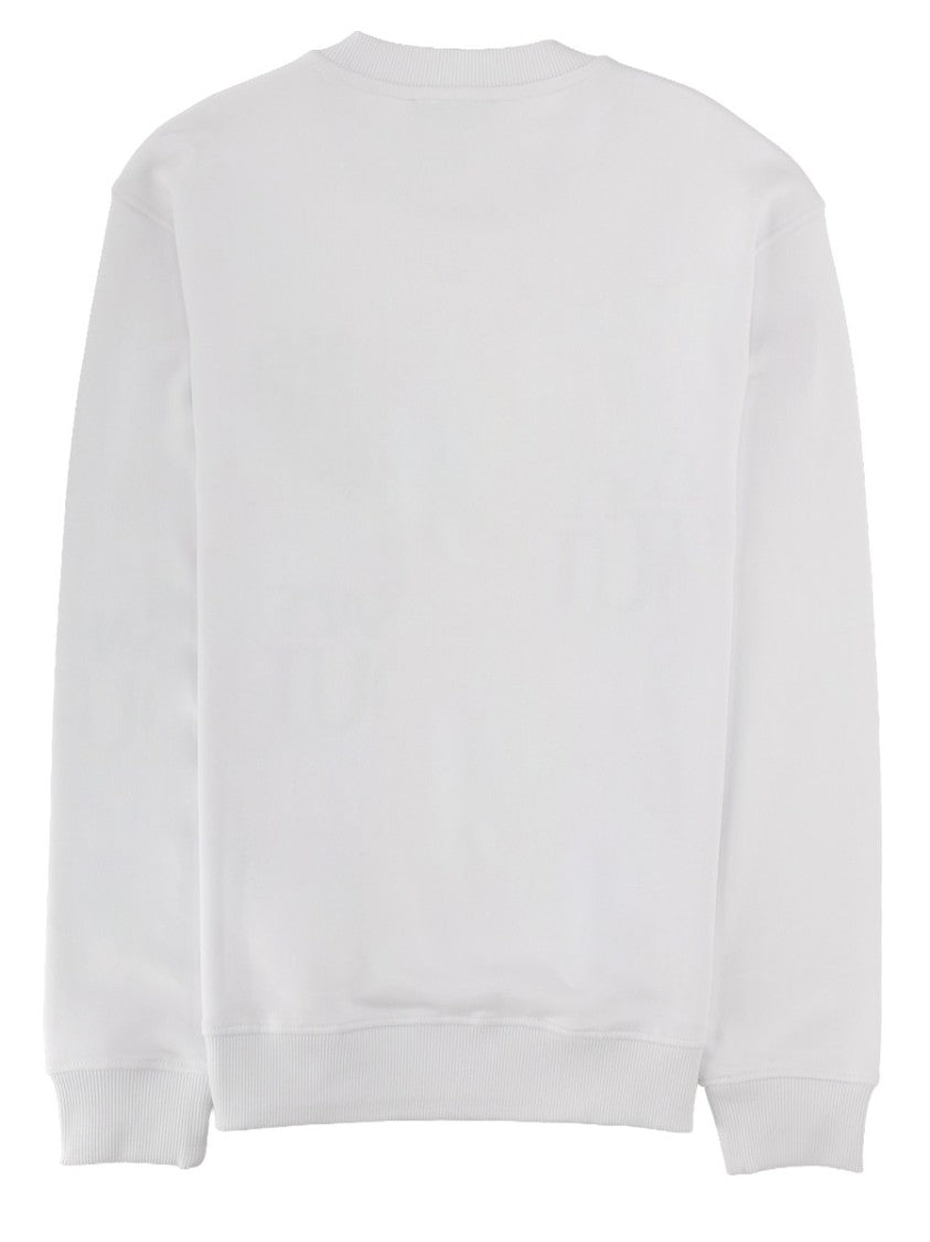 Versace Jeans Couture White Crewneck Black Logo Sweatshirt