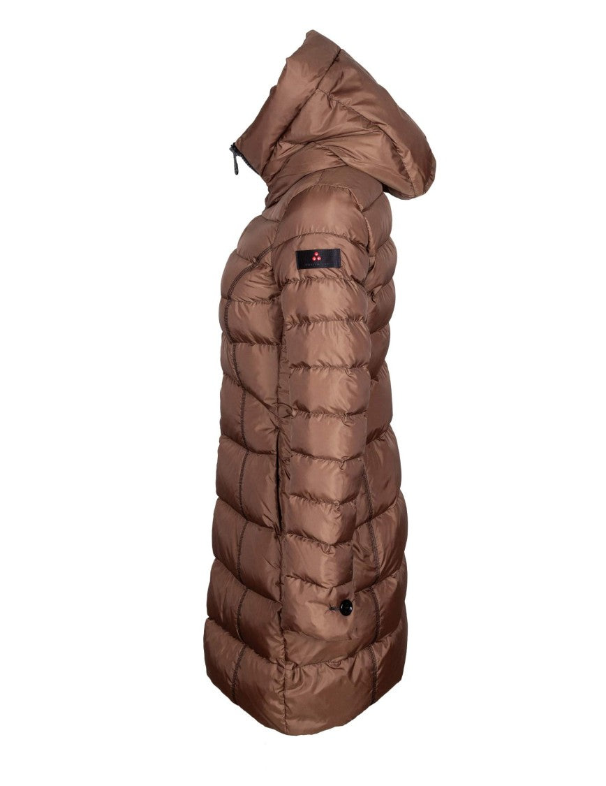 Peuterey Levaria Mqn Quilted Down Jacket In Recycled Polyester, Light Brown