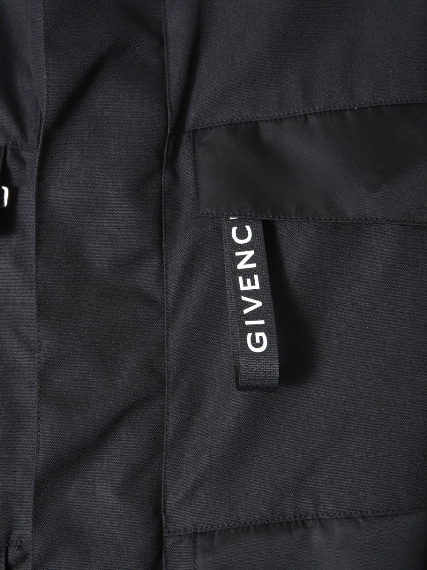 Givenchy Boxy Wind Jacket With High Collar