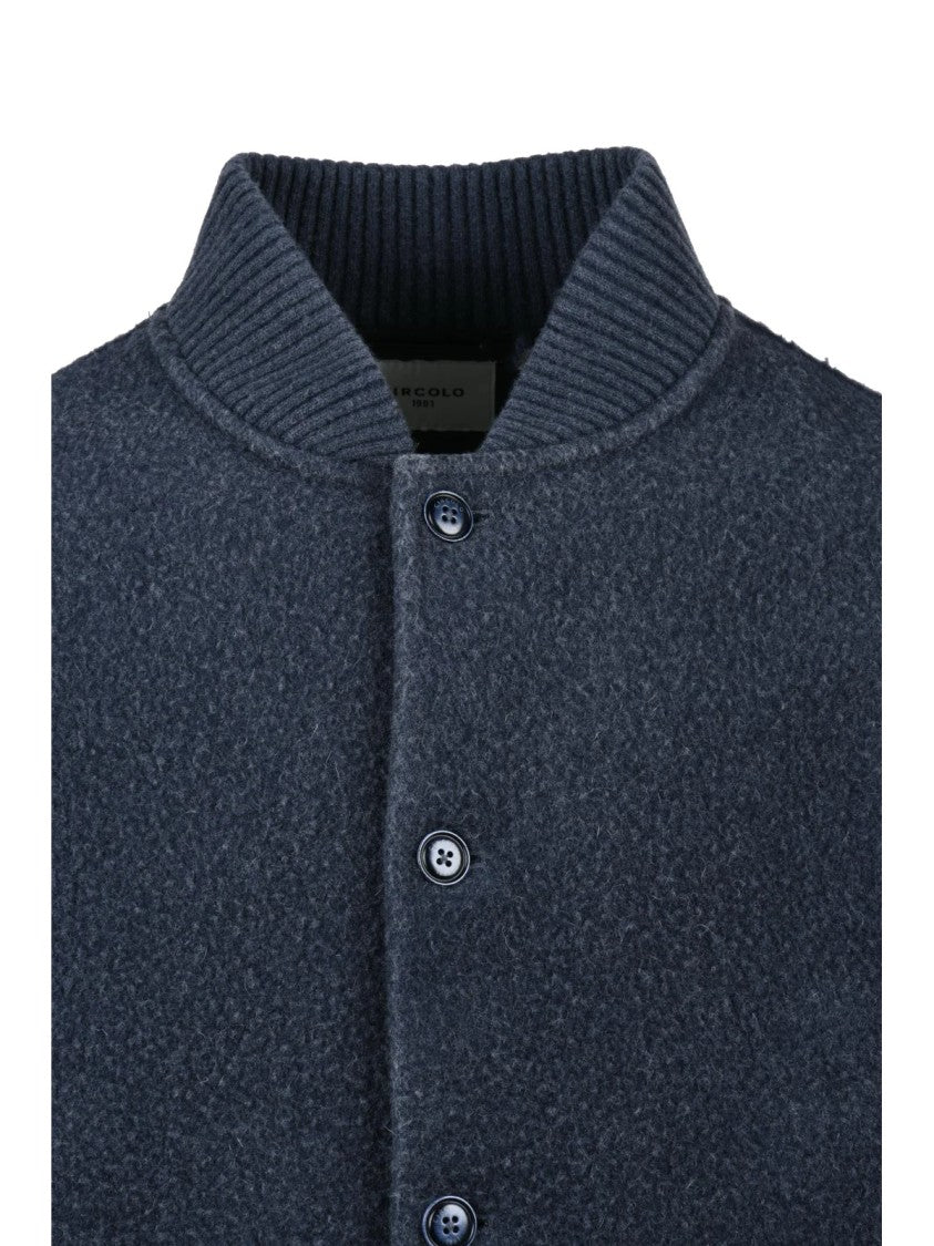 Circolo 1901 Navy Blue Virgin Wool-Blend Jacket