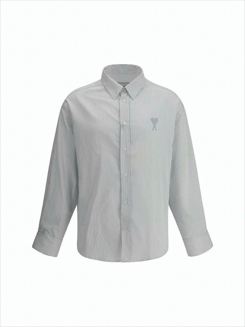 Ami Paris Long-Sleeve Shirt With Classic Collar And Tailored Design