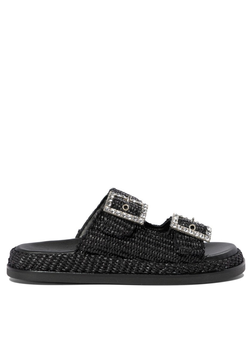 Alibi Woven Raffia Sandals