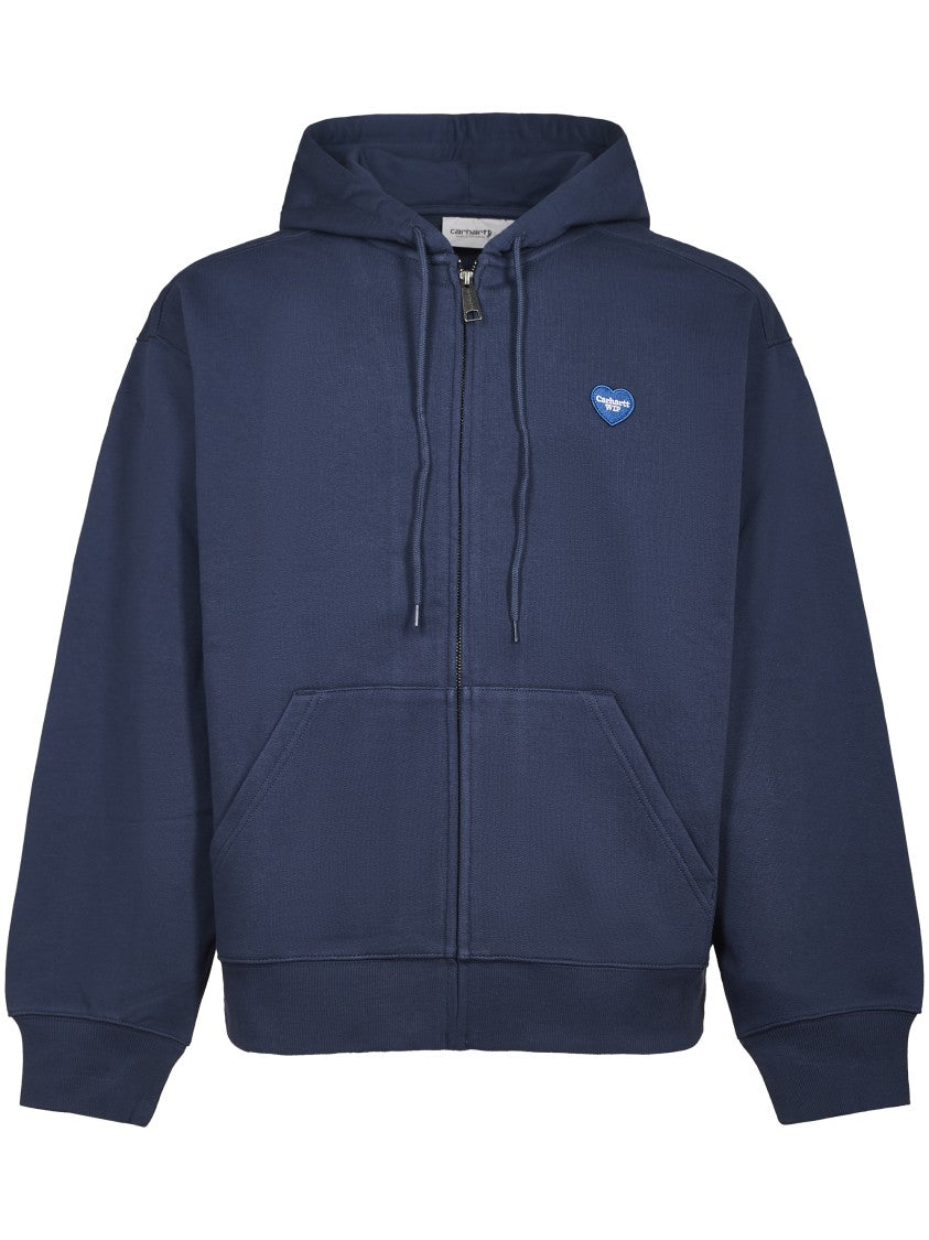 Carhartt Wip Hooded Sweat Jacket With Heart Graphic And Kangaroo Pocket