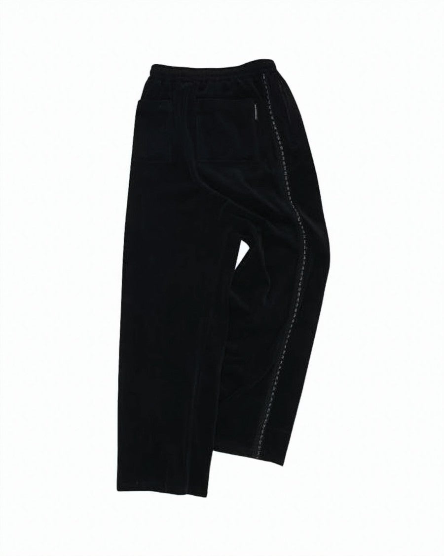Andersson Bell Relaxed Fit Joggers With Velvet Texture And Decorative Trim