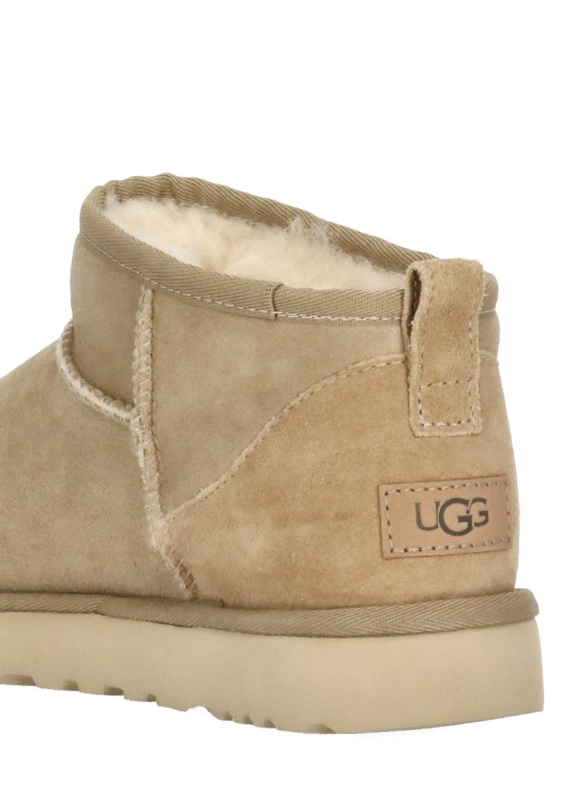 Ugg Beige Classic Ultra Mini Boots