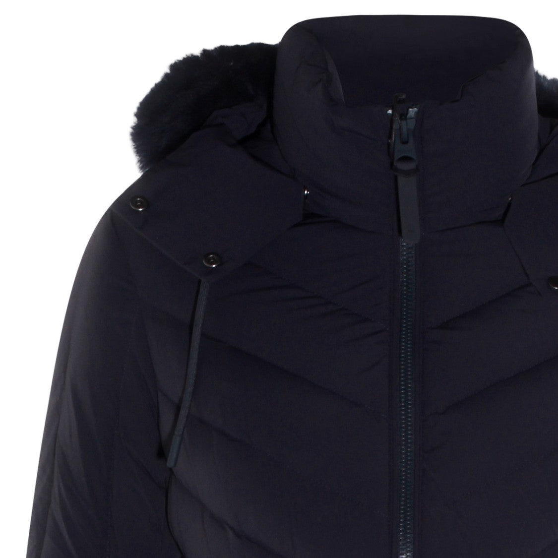Mackage Quilted Fitted Coat With Detachable Fur-Trimmed Hood