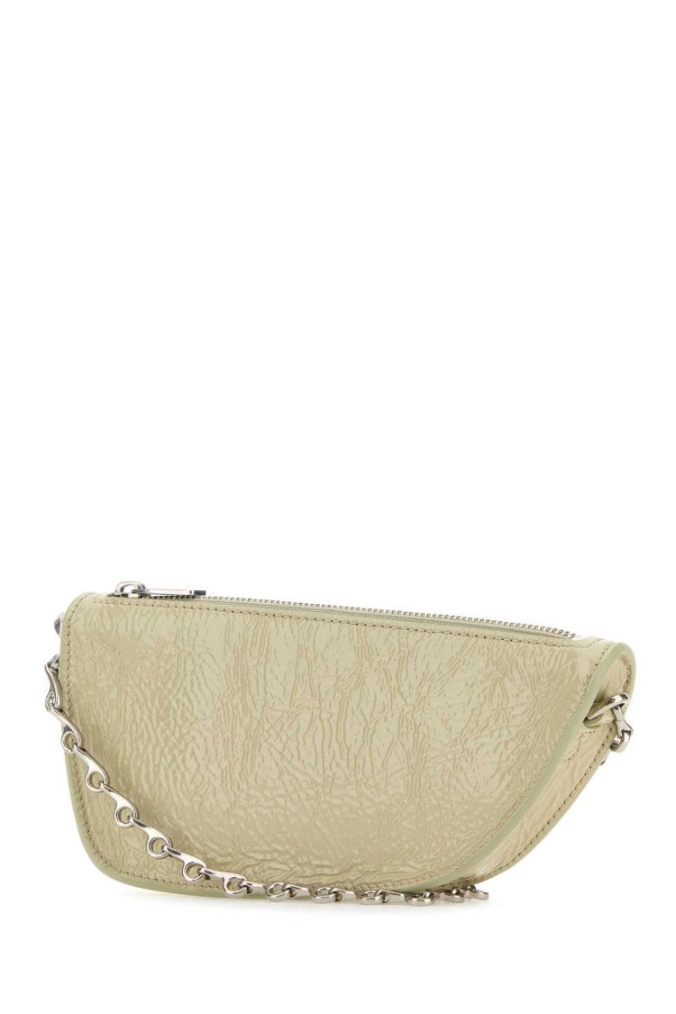 Burberry Pastel Green Leather Micro Shield Crossbody Bag
