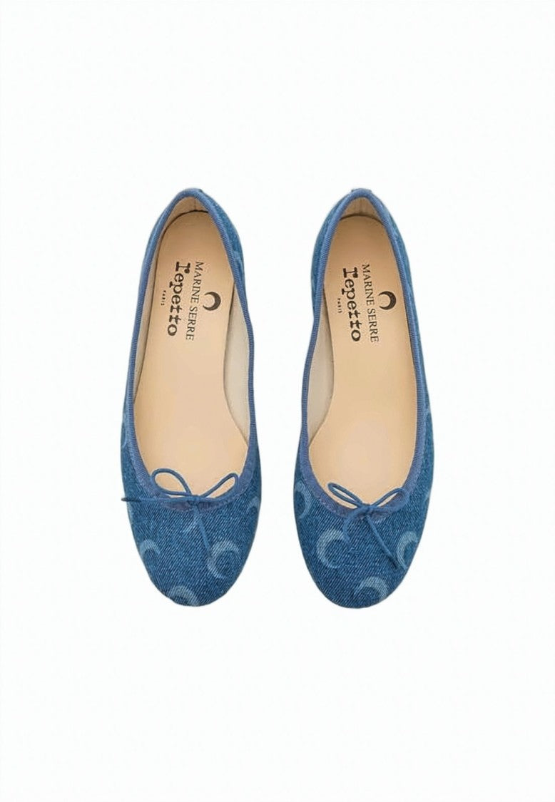 Marine Serre Crescent Moon Patterned Marine Serre Flats
