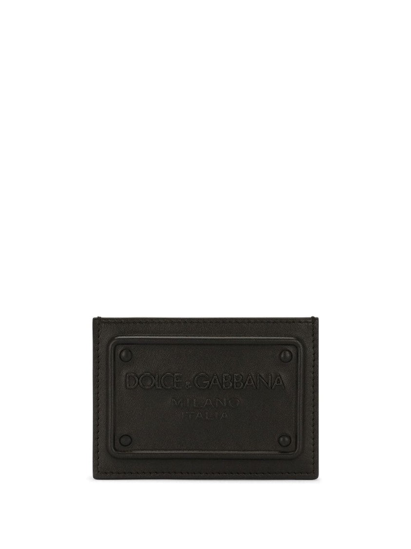 Dolce & Gabbana Black Logo Embossed Card Holder