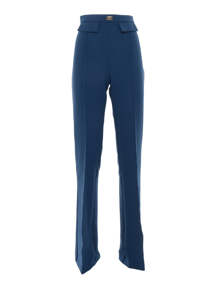 Elisabetta Franchi Tailored Blue Trousers