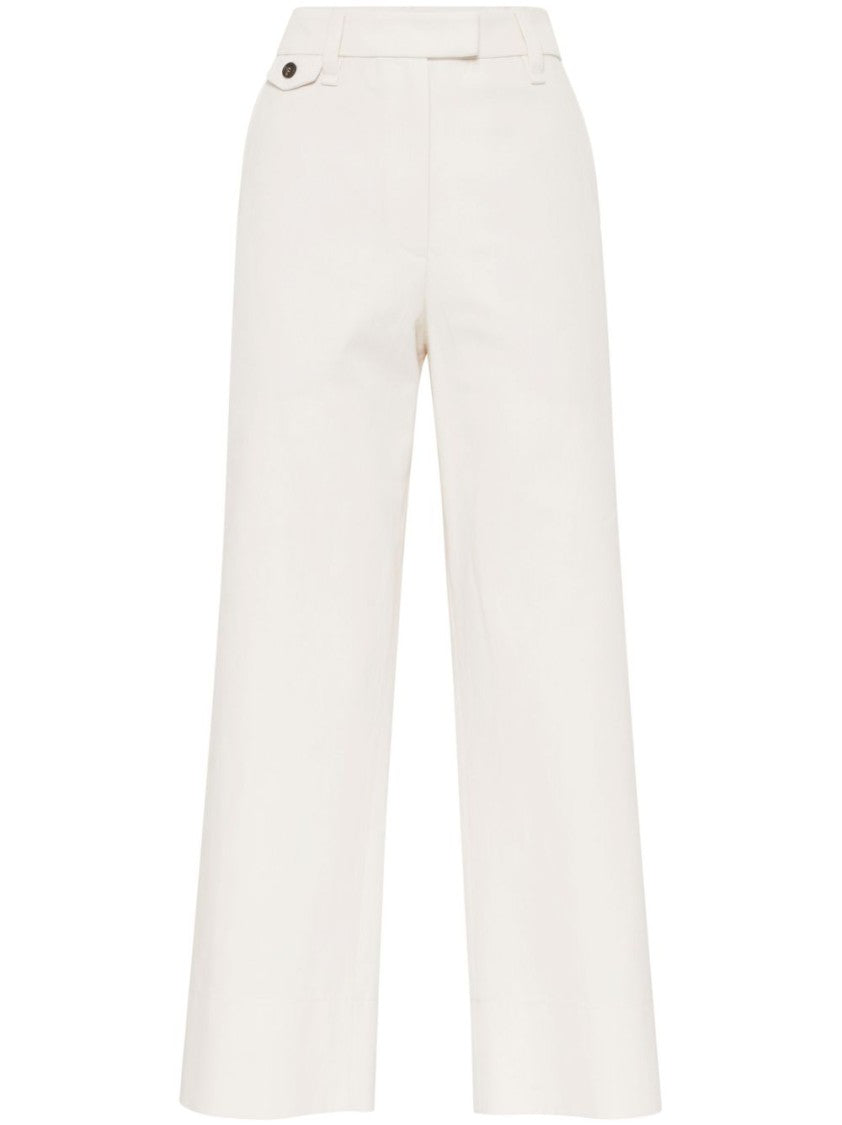 Brunello Cucinelli Wide-Leg Trousers With Button Detailing