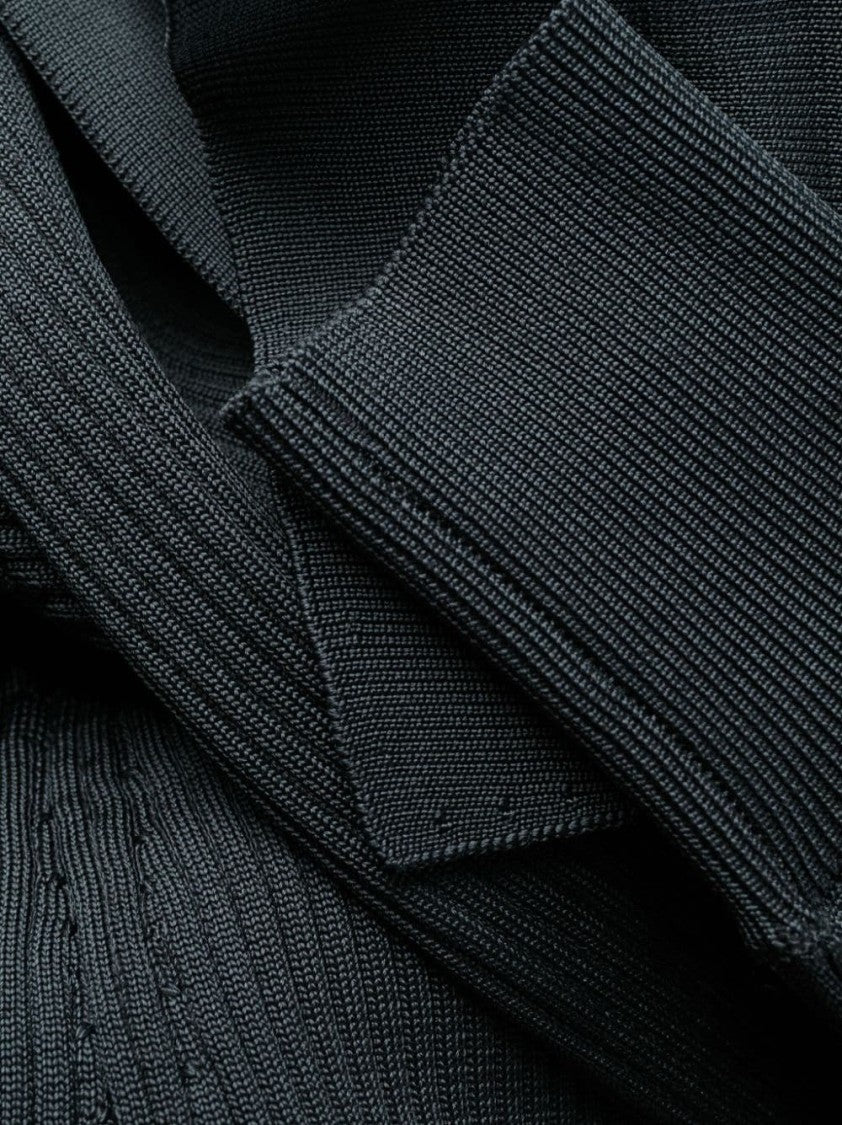 Self-Portrait Grey Knit Midi Dress