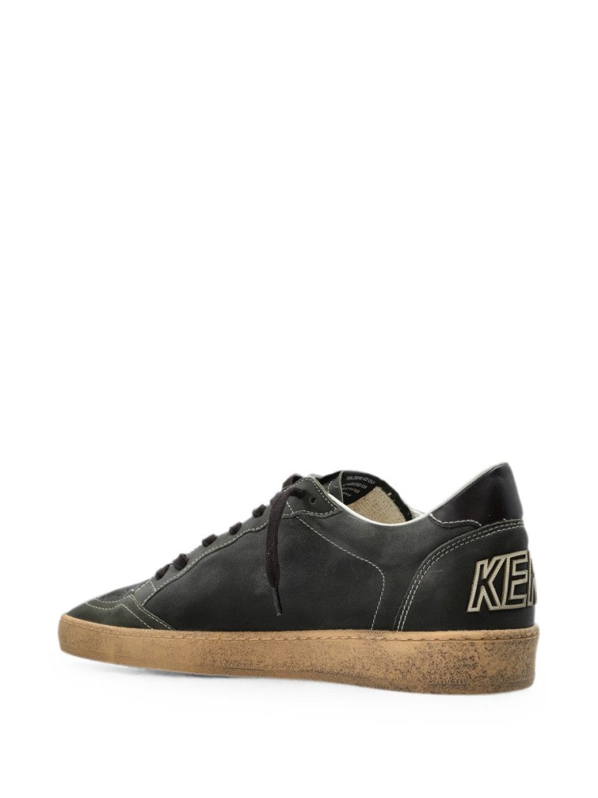 Golden Goose Low-Top Black Leather Star Stitching Sneakers
