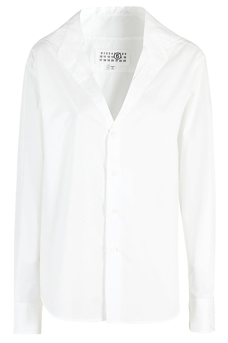 Mm6 By Maison Margiela V-Neck Long Shirt