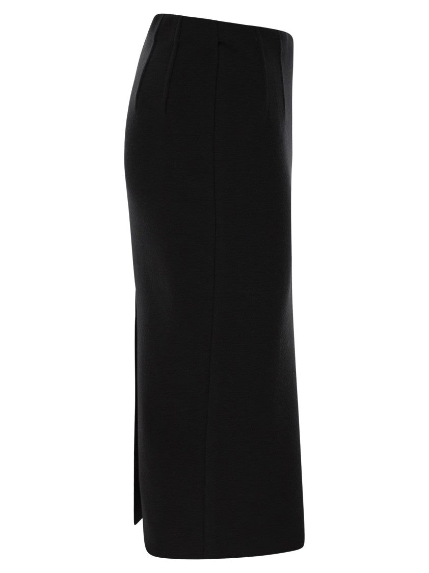 Elisabetta Franchi Wool Fabric Skirt