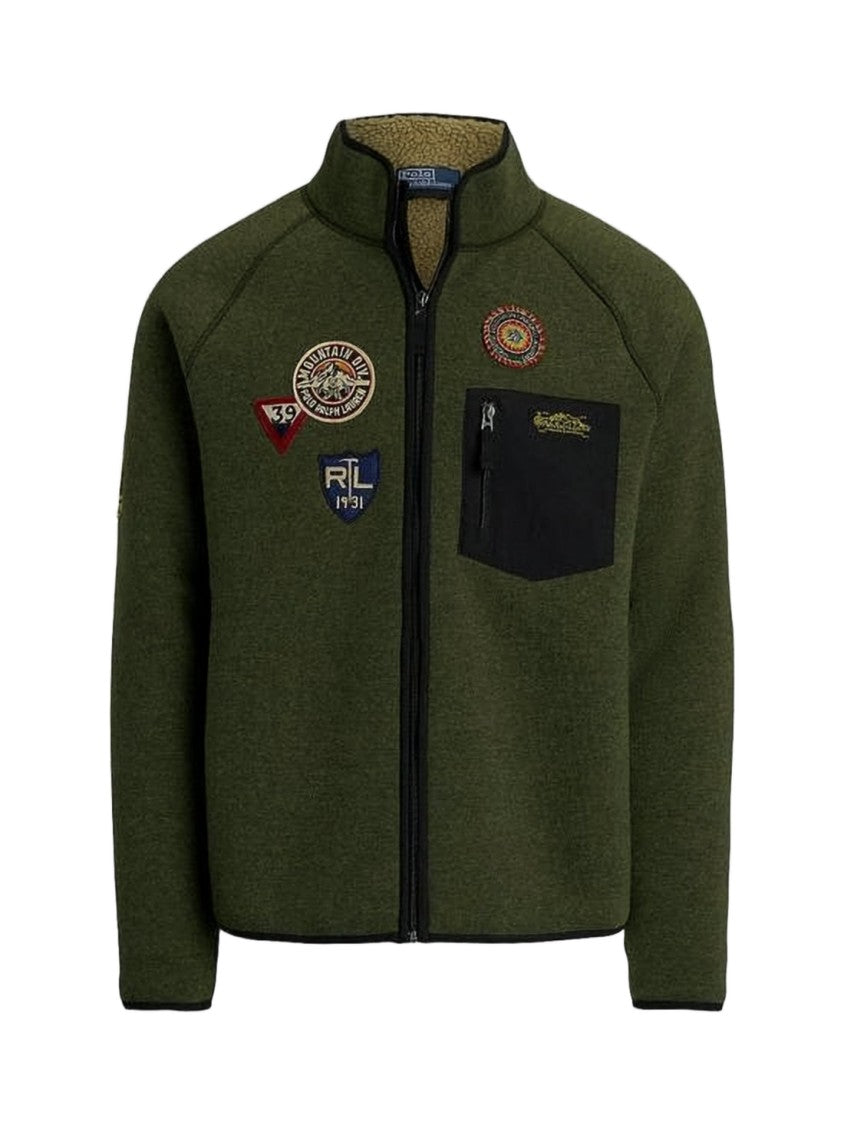 Polo Ralph Lauren Textured Green Jacket With Stand Collar