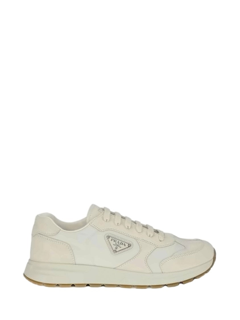 Prada Lace-Up Sneakers With Calf Leather