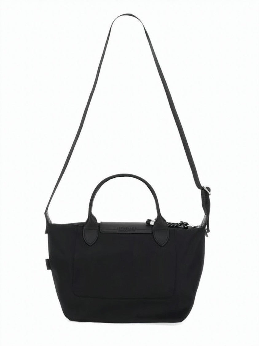 Longchamp Rectangular Top-Handle Bag With Calf Leather Accents