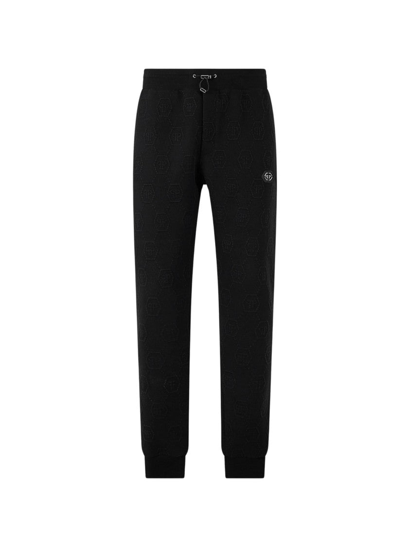 Philipp Plein Black Jogging Pants With Elasticated Waistband And Logo Patch