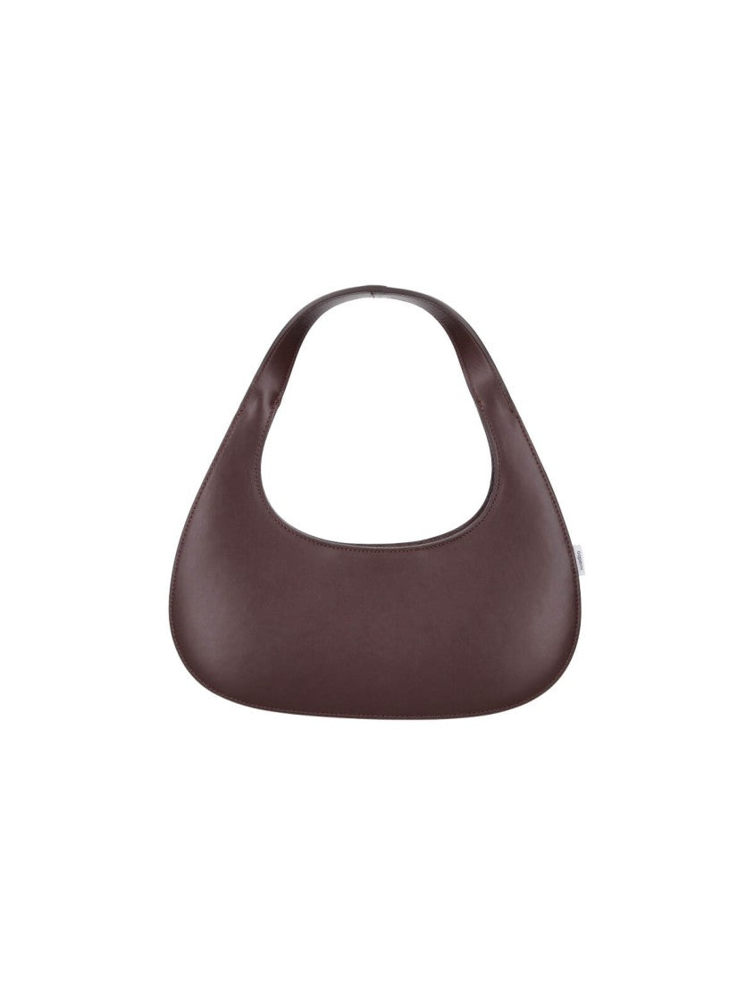 Coperni Brown Loop Swipe Crescent Calf Leather Handbag