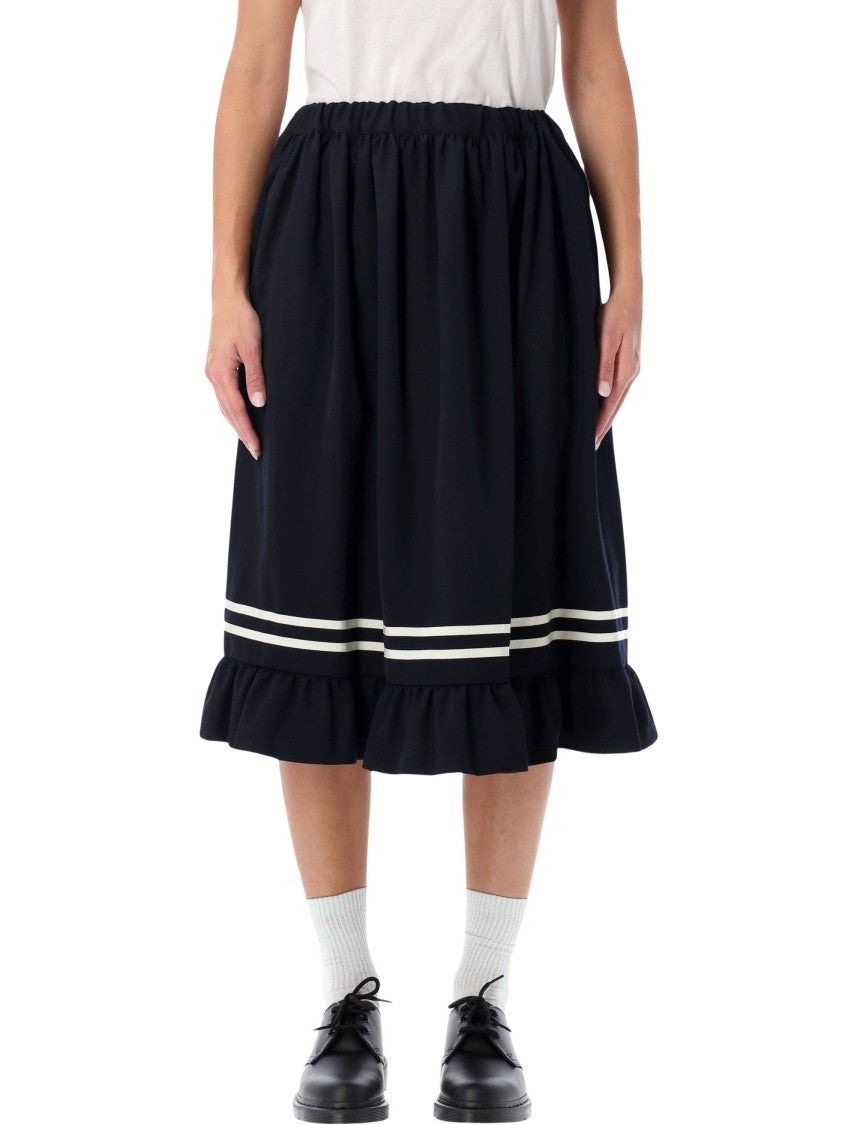 Comme Des Garçons Girl Wool Midi Skirt