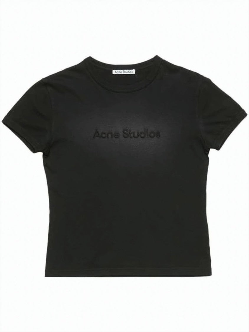 Acne Studios Fitted Short-Sleeve T-Shirt With Tonal Embroidery