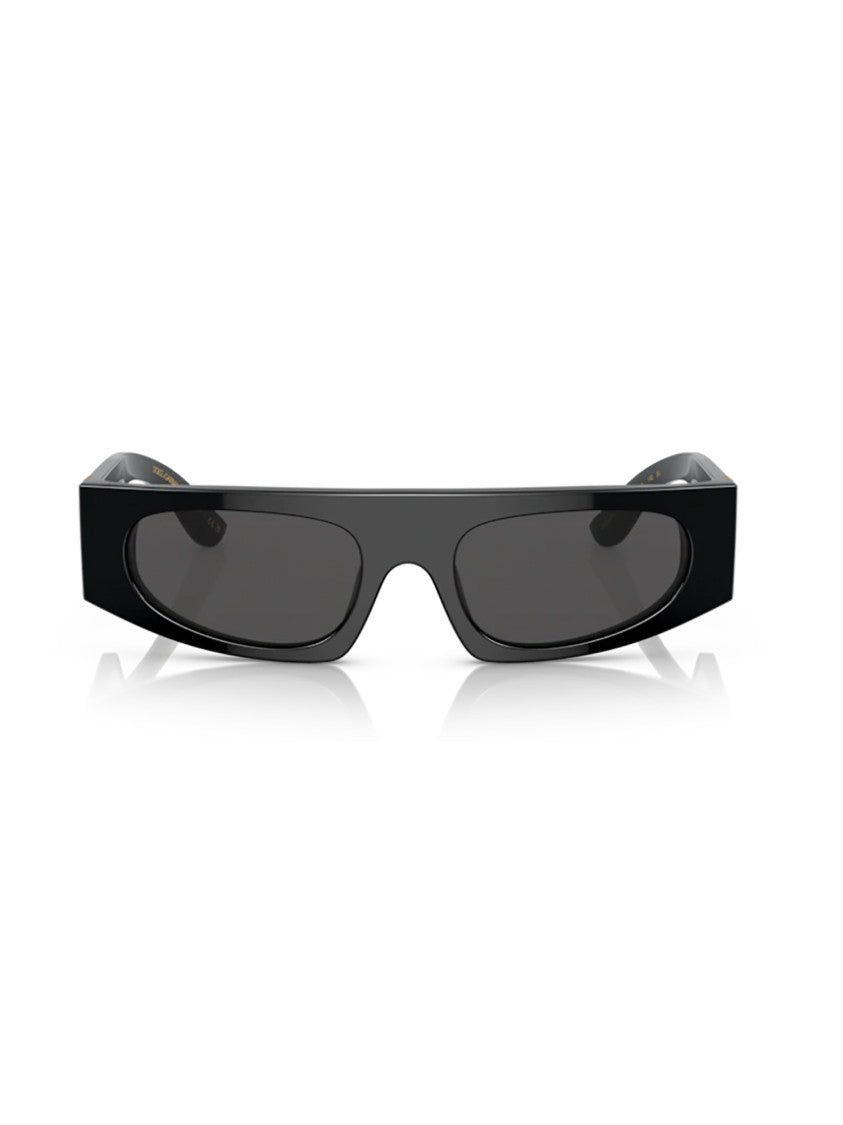 Dolce & Gabbana Bold Angular Frame Sunglasses With Distinctive Logo