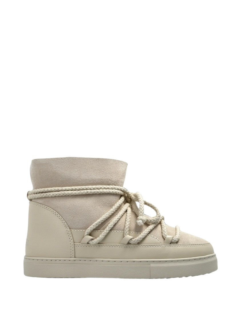 Inuikii Ankle Boots With Rounded Toe And Faux-Fur Trim