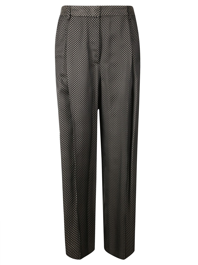 Alberto Biani Wide Leg Pressed Crease Trousers