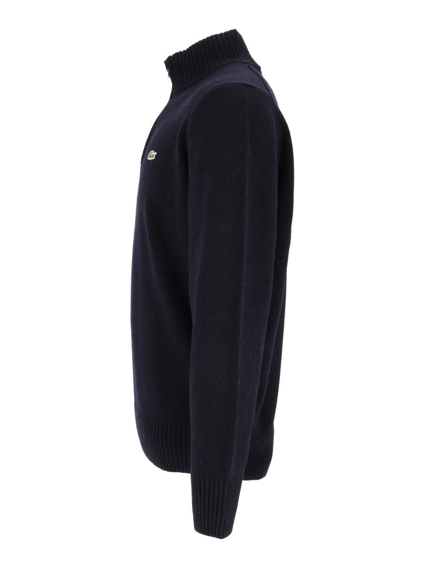 Lacoste Navy Blue High Collar Pullover Sweater