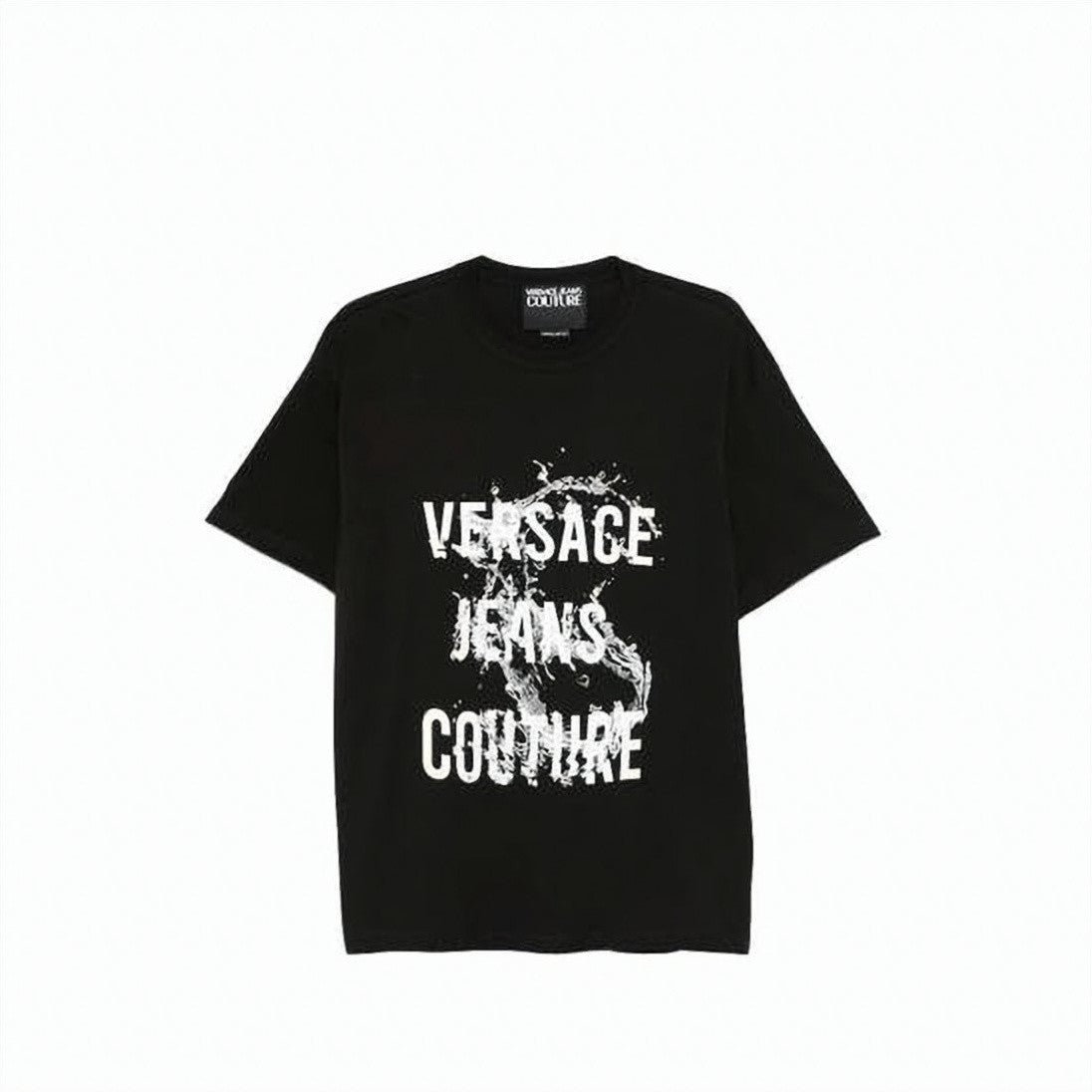 Versace Graphic Print Black Short-Sleeve T-Shirt