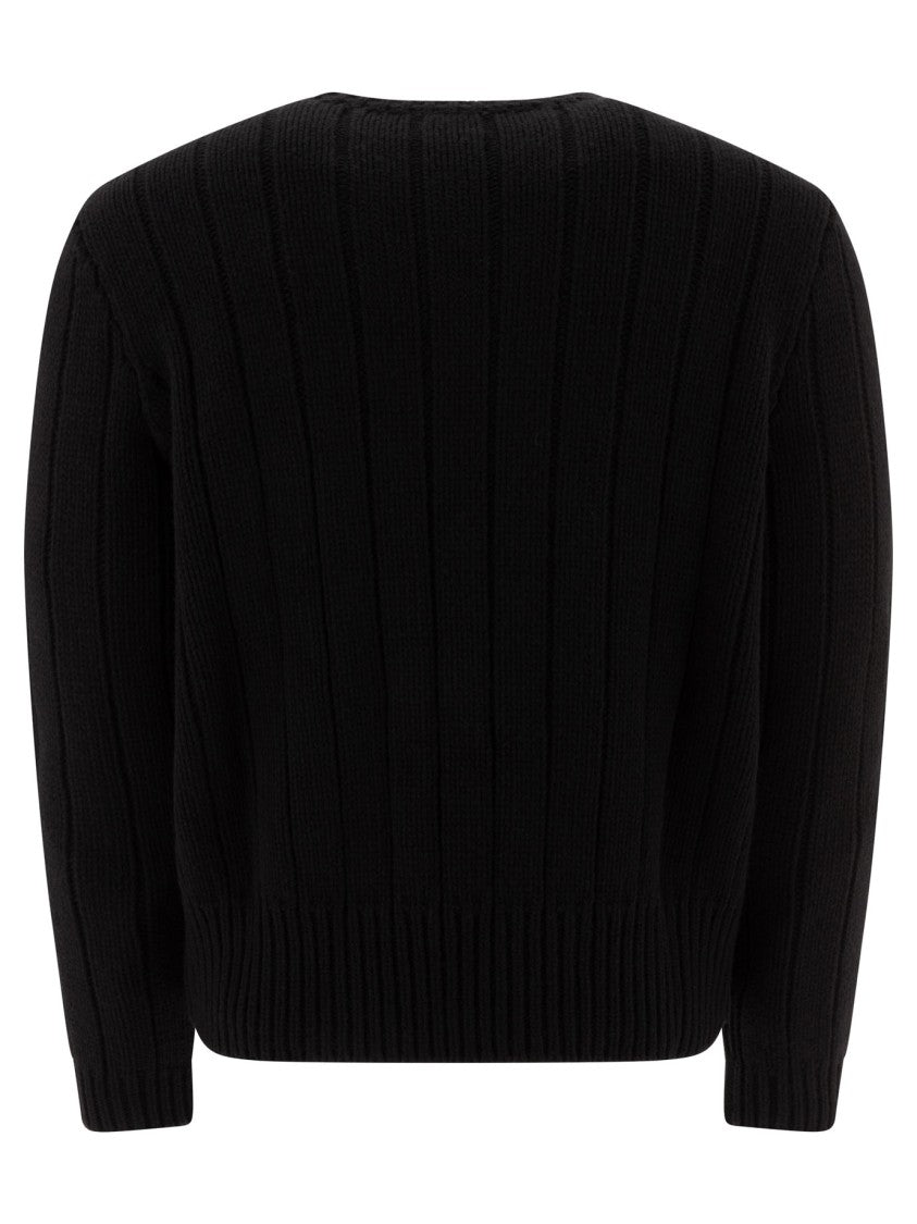 Valentino Open-Knit Sweater In Virgin Wool