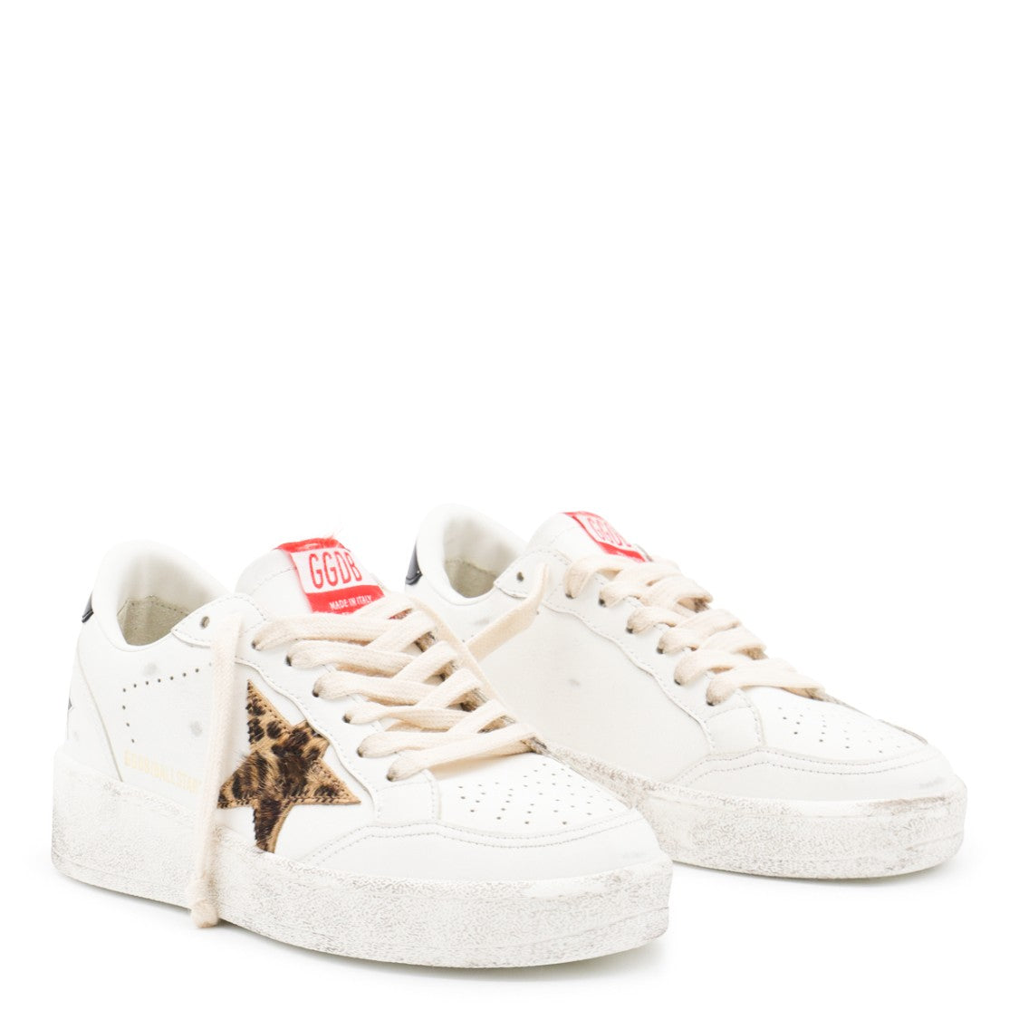 Golden Goose White Leather Ballstar 2 Sneakers