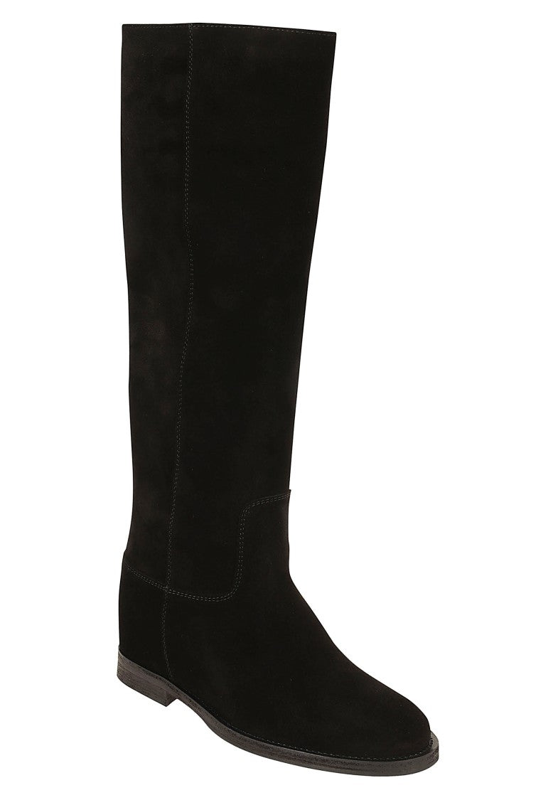 Via Roma 15 Luxury Knee-High Soft Suede Internal Rise Boots