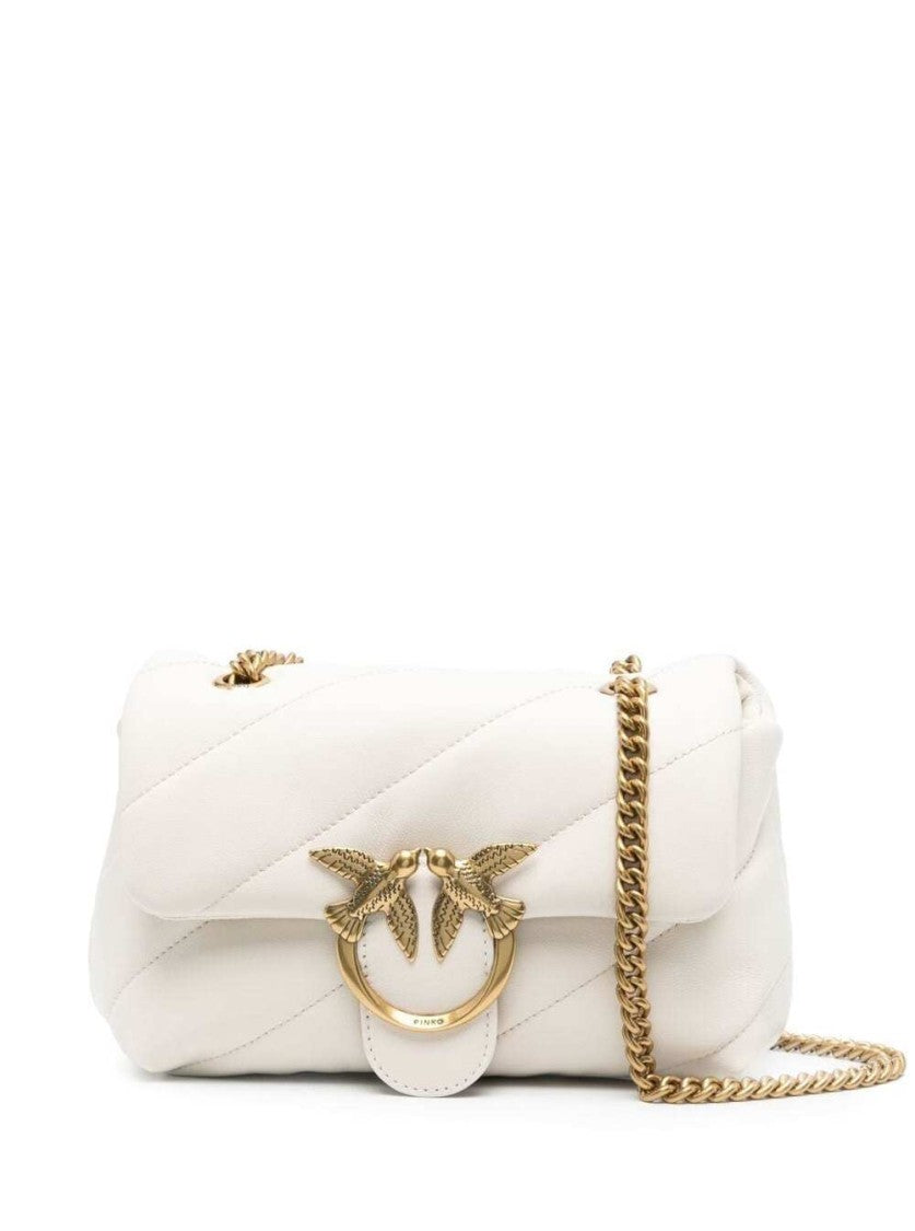 Pinko Love Classic Puff' White Shoulder Bag