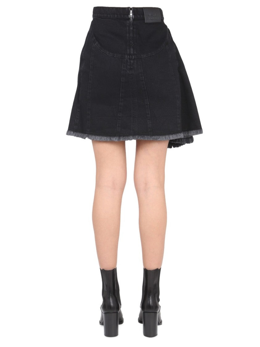Alexander Mcqueen Asymmetrical Hem Mini Skirt