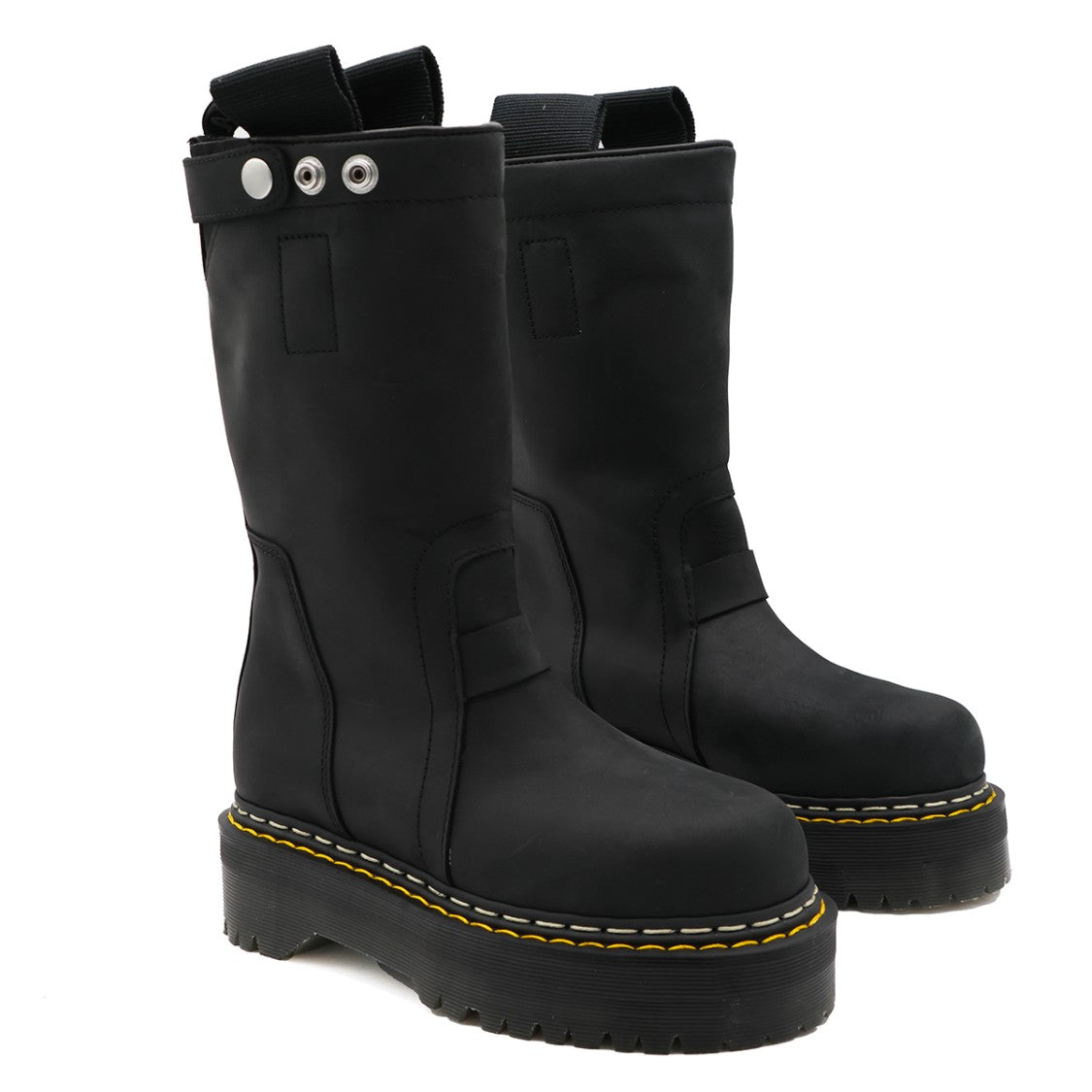 Dr. Martens X Rick Owens Black Rugged Tread Chunky Platform Boots