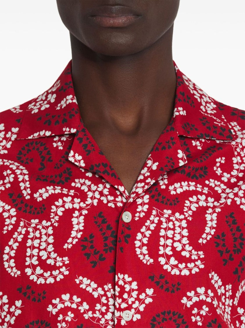 Lanvin Cuban Collar Short-Sleeved Shirt