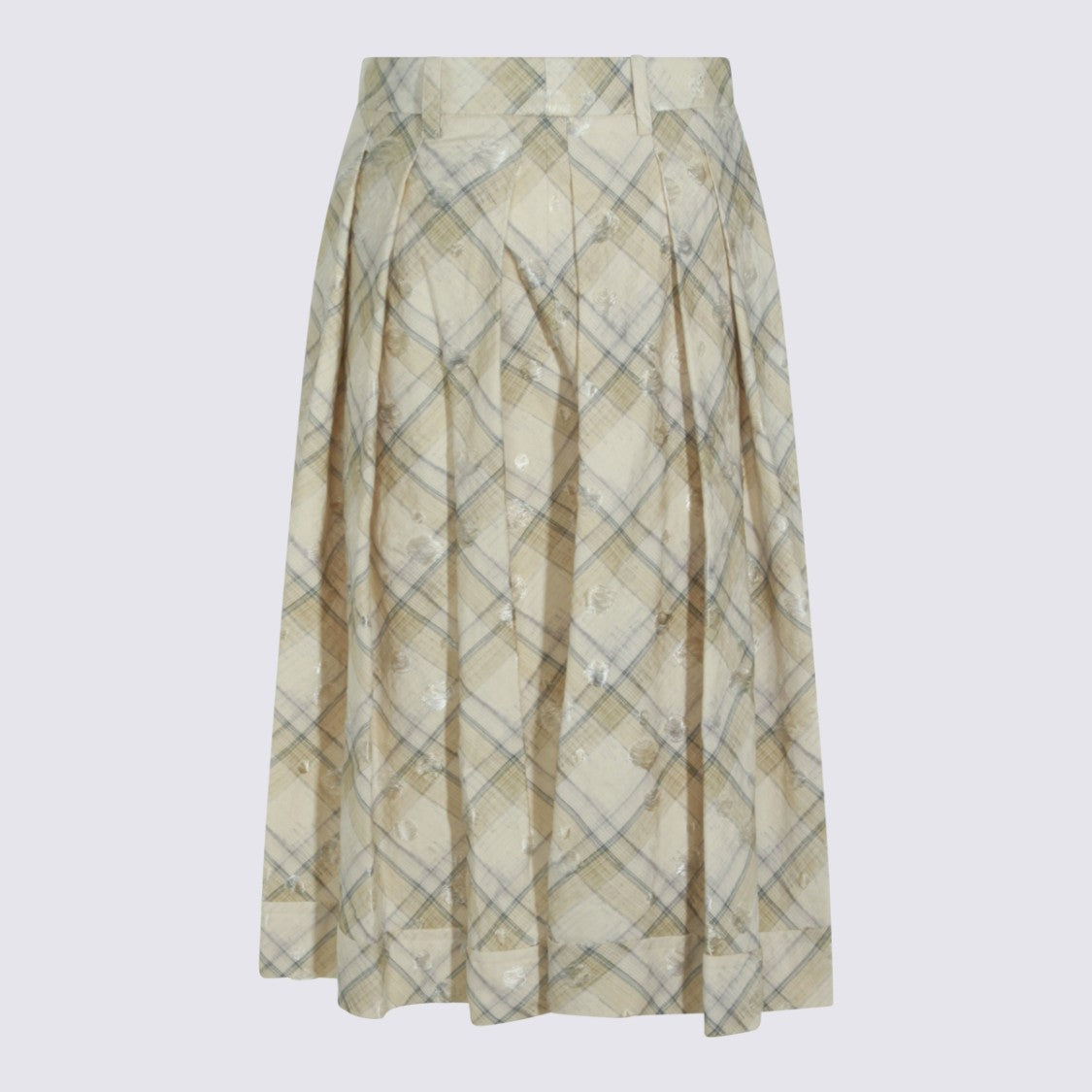 Vivienne Westwood Mid-Length Pleated Skirt With High Waist And Button Closure
